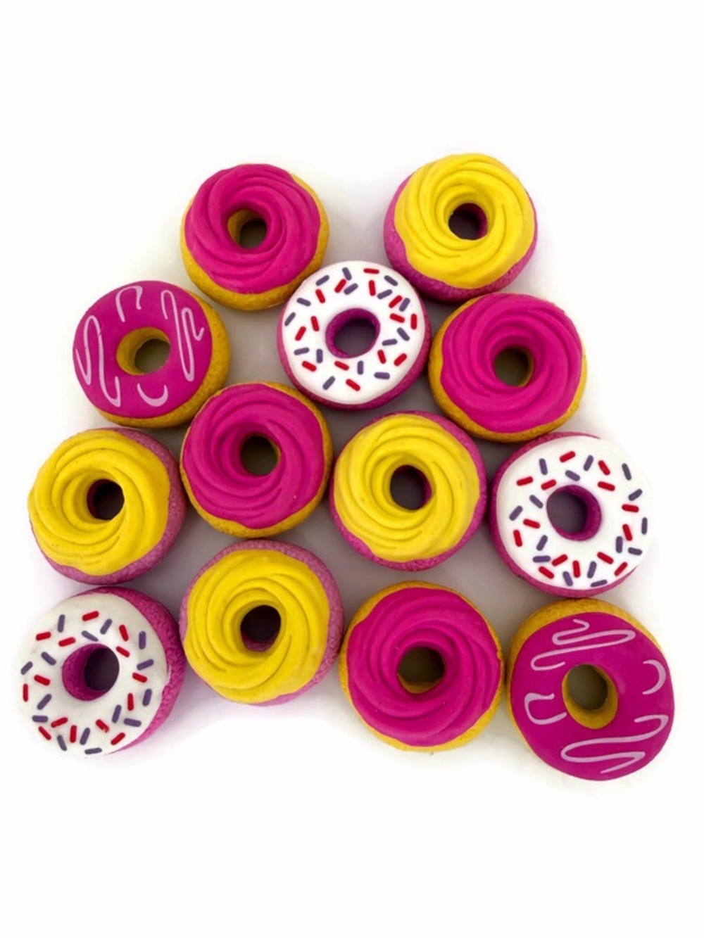 Lot of Donut Erasers Pink Yellow White